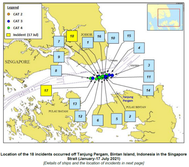 ReCAAP警告：30分鐘內(nèi)兩起, 新加坡海峽海盜加??！