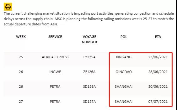 上海至歐洲運(yùn)價(jià)連續(xù)10周上漲！MSC宣布亞洲空白航線