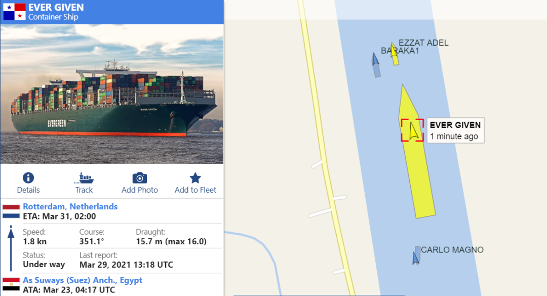 剛剛，蘇伊士運(yùn)河恢復(fù)通行，約500艘船舶等待過境，歐洲三大集裝箱港面臨大擁堵 