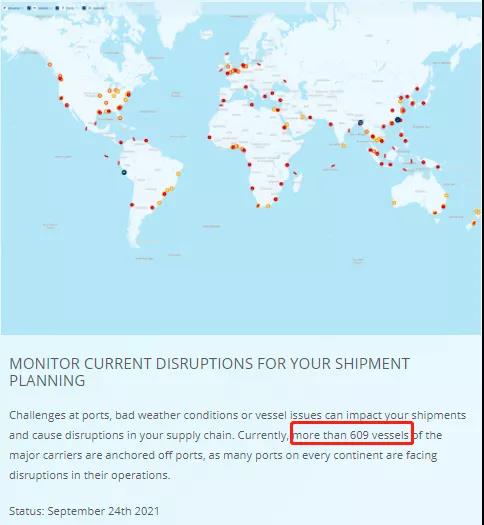 擁堵惡化—427艘集裝箱船排隊等待泊位！相當于291萬TEU運力閑置