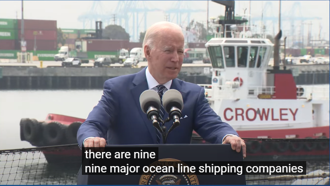 應(yīng)對(duì)國(guó)內(nèi)通脹無(wú)能，美總統(tǒng)拜登怪罪于集運(yùn)公司：“敲竹杠的時(shí)代該結(jié)束了！”