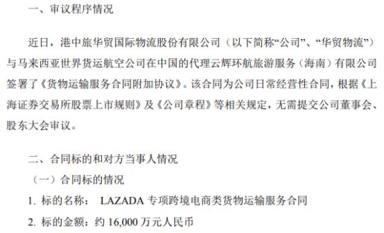1.6億！華貿(mào)物流拿下Lazada物流大單