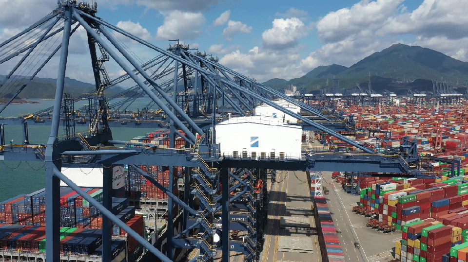 6艘海上“巨無霸”同時靠泊鹽田國際！