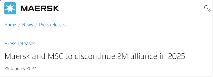 重磅！全球最大航運聯(lián)盟2M聯(lián)盟宣布解散！