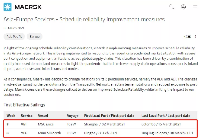 為避開美西港口擁堵，2M消減亞洲至美國鐘擺服務(wù)，不掛靠美西港口！其他聯(lián)盟......