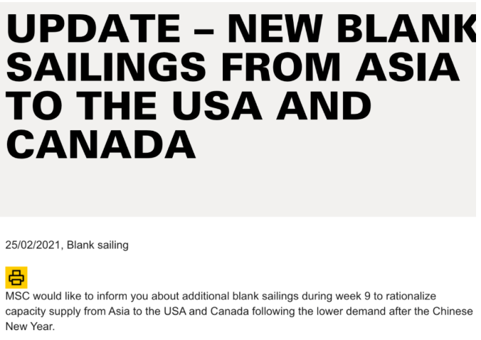 船公司公布3月跨太航線停航計(jì)劃，赫伯羅特、達(dá)飛征收新附加費(fèi)，對亞洲貨運(yùn)需求仍舊強(qiáng)勁