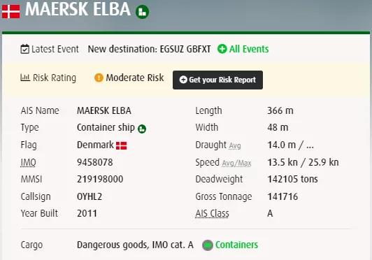 突發(fā)！馬士基一大型集裝箱船機艙失火！曾掛靠國內(nèi)多個港口