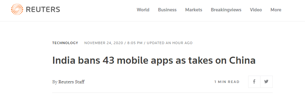 又來！印度再禁 43 款應(yīng)用，美國擬制裁89家中國企業(yè)！